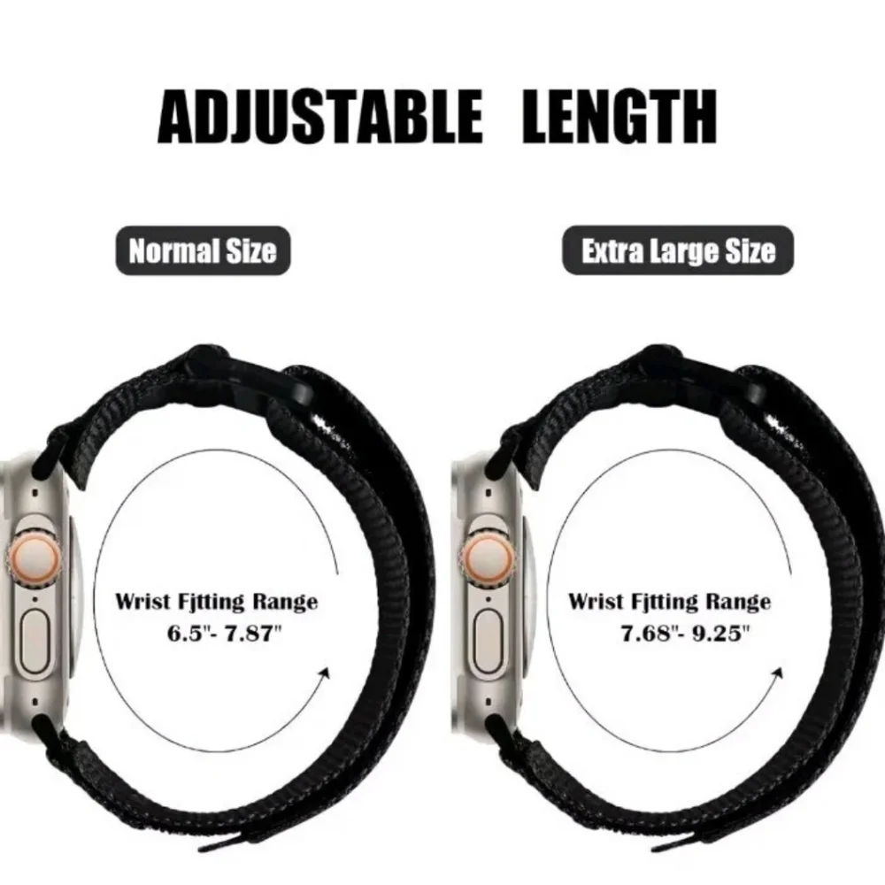 Smart Watch Band Compatible with Apple Watch. Black. BAND ONLY.